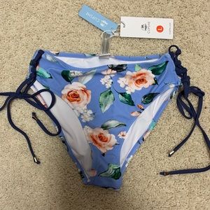 blue floral bikini bottoms